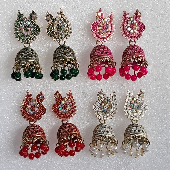 Accessorize Jewelry - Beautifies Peocock Designer Jhumkhas